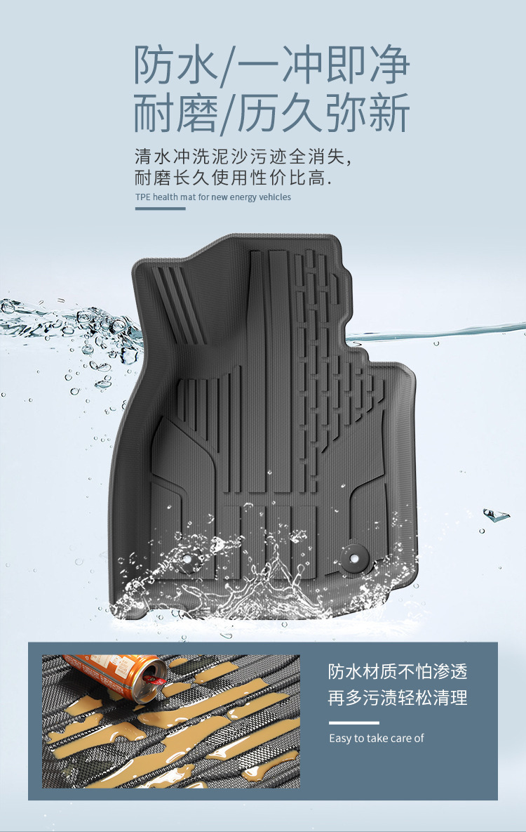 Suitable for 23-24 Mazda Cx50 Car Floor Mats, Stain-Resistant Tpe Floor Mats, Trunk Mats, Seat Back Mats