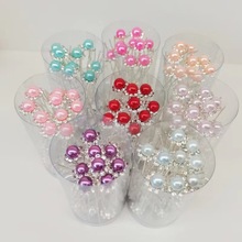 珍珠发簪子日韩古装发饰U型夹插影楼新娘头饰套装配饰盘发器发钗