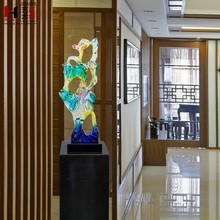 抽象雕塑擺件透明樹脂現代藝品仿酒店大堂太湖石琉璃藝術裝飾品