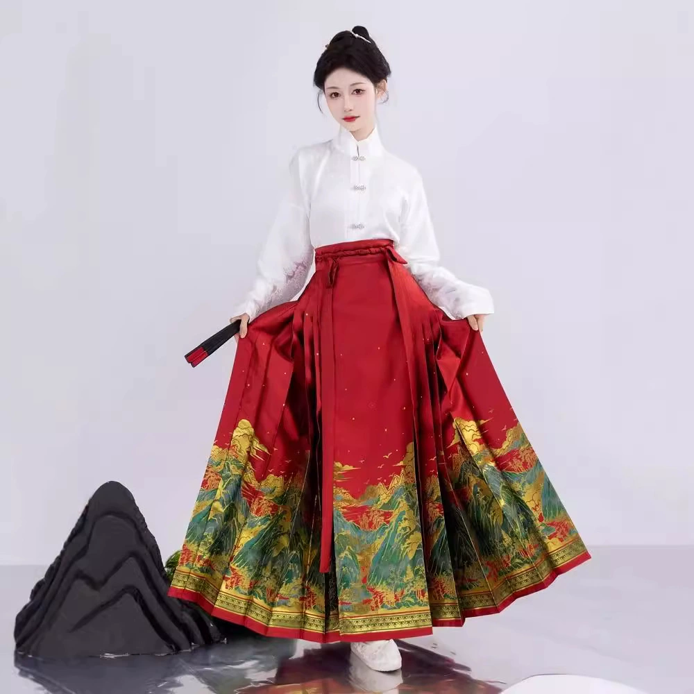 Юбка с конским лицом в округе Цао, оригинальная картина с горным резиденством Фучунь