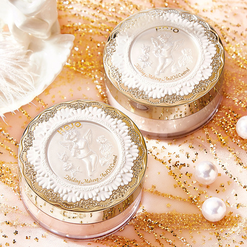 Makeup HOJO Angel Light-sense Makeup Loose Powder is delicate and docile, lightweight, breathable, concealer, oil-controlling, long-lasting waterproof loose powder