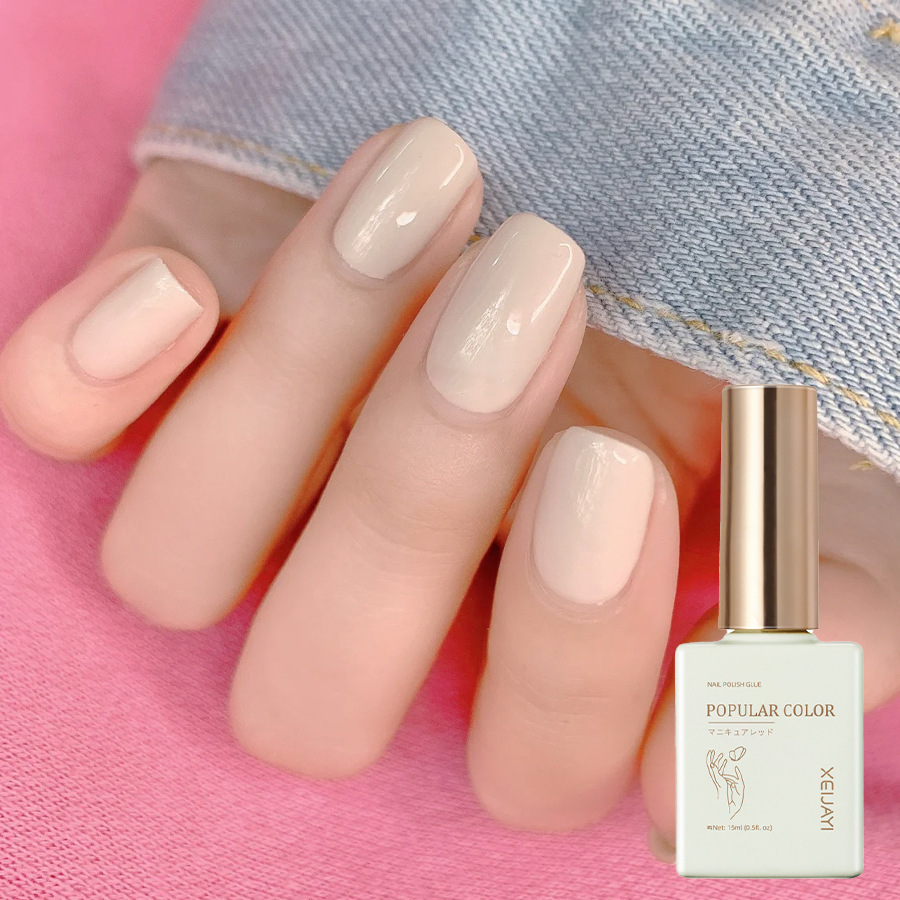 Pure Color new white nail polish glue nude transparent nail polish shop special high-grade nail polish lasting firm Factory wholesale