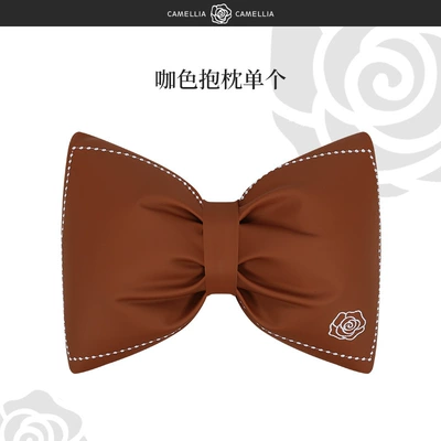Four Seasons Universal Single Piece, Seat cushion, seat cover - full-leather-camellia-milk-white-coffee-a-pillow