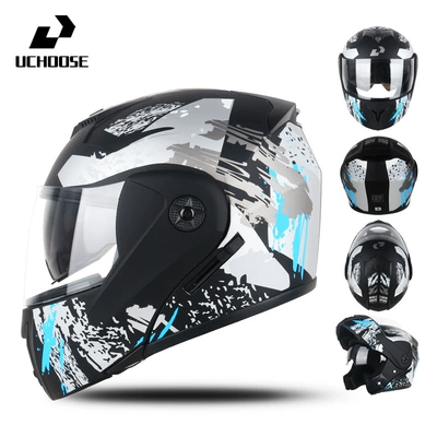 Cross-Border Exclusive Supply of Electric, Motorcycle Safety Supplies - dark-starry-sky-blue-flower-s