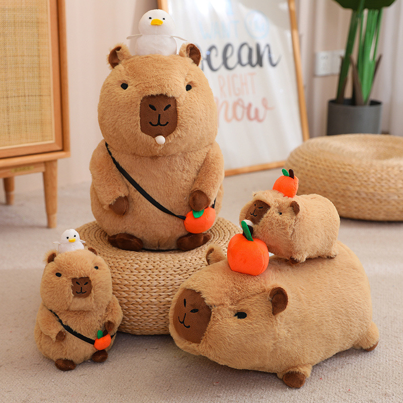New Kapibala Capybara Plush Toy Ugly Cute Decompression Doll Pillow Sleeping Backpack Girl Gift Doll