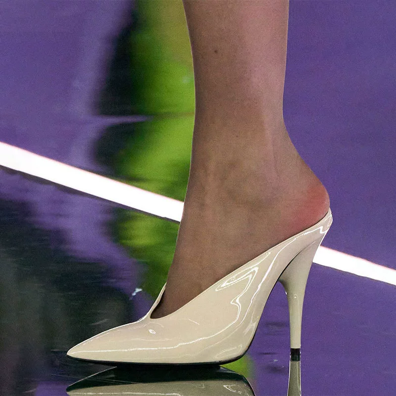 Европейская и американская внешняя торговля специализируется на весенних новых туфлях на шпильке с острым носком, французской моде, сексуальных и красивых женских туфлях с ползунком.