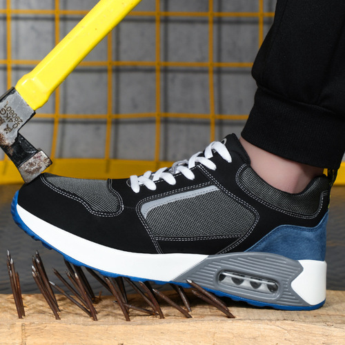 Labor protection shoes for men wholesale anti-smash and anti-stab all-season shoes work shoes men's air cushion shock-absorbing comfortable lightweight protective shoes