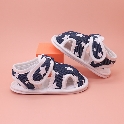Baby shoes for 0-12 months, spring and autumn sandals, Korean cute style children's shoes, soft bottom, breathable, 0-1 year old baby learning to walk shoes