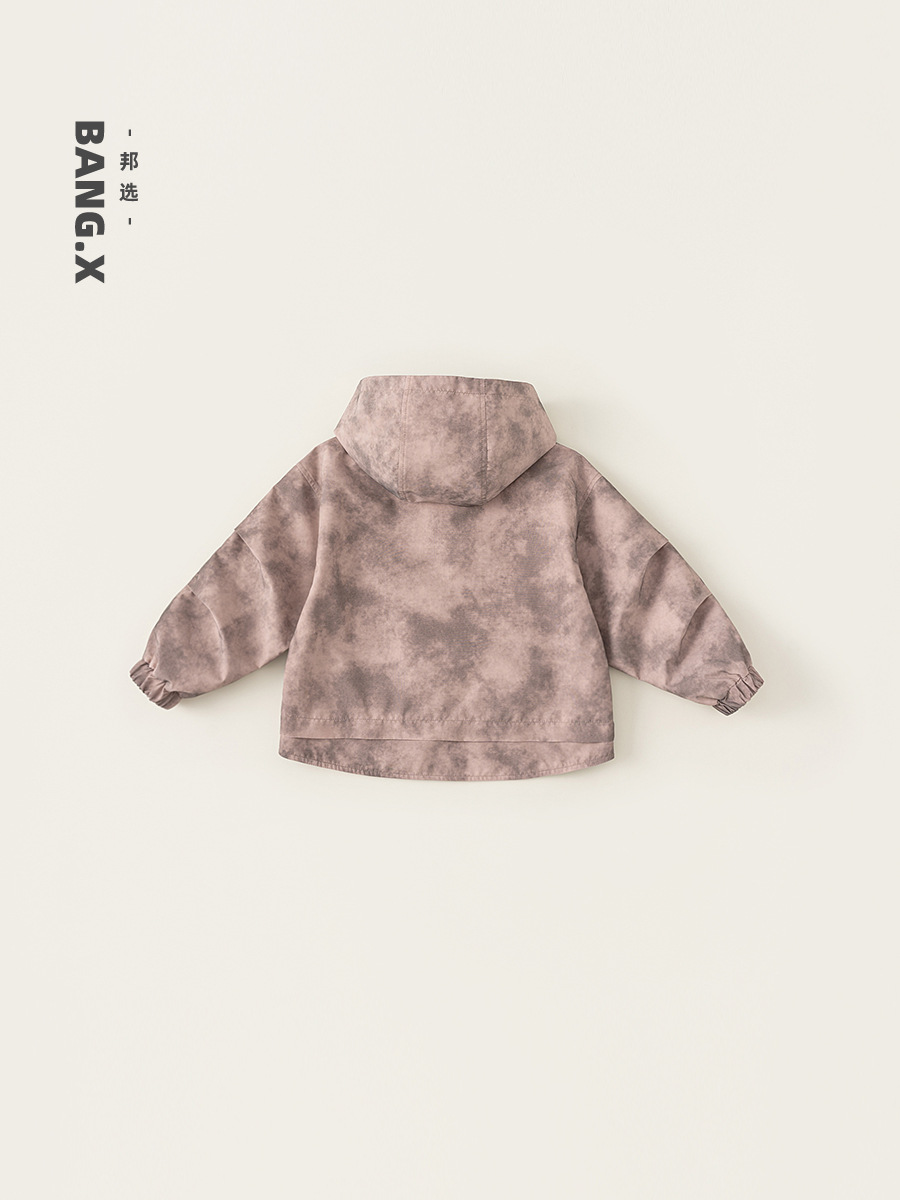 Yoobao para niños de otoño nueva chaqueta de niños niñas de otoño suelta para niños al aire libre chaqueta con sombrero de viento de montaña