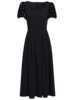 Sequin bubble sleeves high waisted large hem skirt