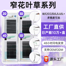 跨境小绒花小口三叶草四叶草五叶草假睫毛3w不散根超柔软嫁接睫毛