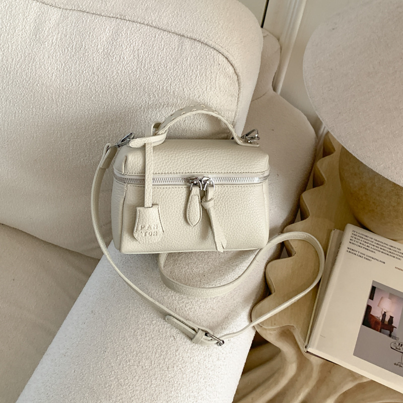 Nicho Zhong bolso de mano mujer 2026 nueva textura litchi bolso pequeño estilo coreano de alto rendimiento de hombro bolso de almuerzo image 9