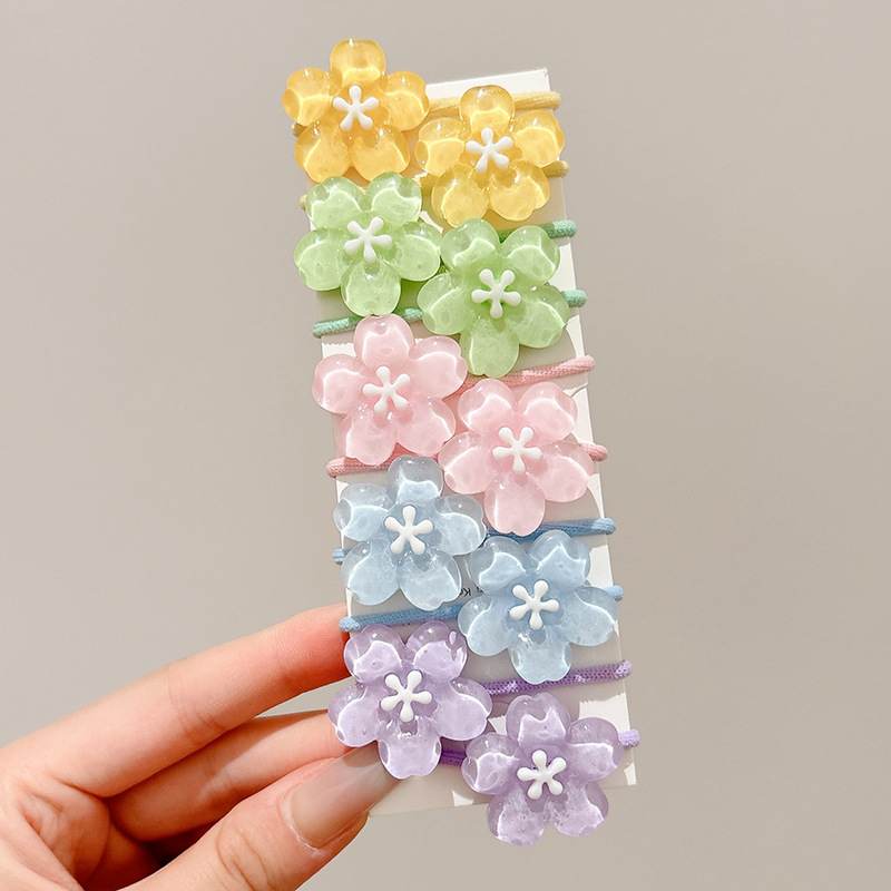 Las niñas atan el cabello, las bandas elásticas no dañan el cabello, la cuerda para la cabeza, los niños, los lindos anillos para el cabello de cristal de dibujos animados, 2025 nuevos accesorios para el cabello de las niñas