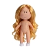 Blonde middle parted curly hair