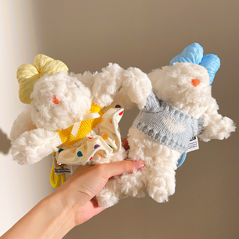 かわいい長い耳ボニーウサギのペンダントぬいぐるみキーホルダー人形バッグペンダントトレンディな人形親友ギフト|undefined