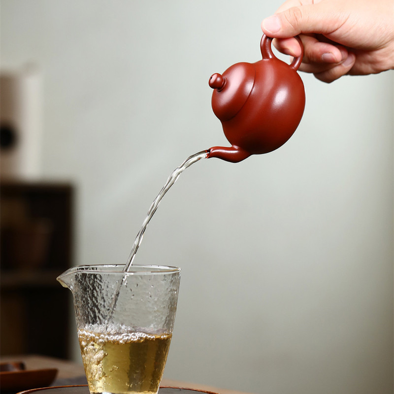 梨形壺宜興紫砂壺原鉱大紅袍職人心手作り高級ティーポット茶道具プレゼント卸売り代発|undefined