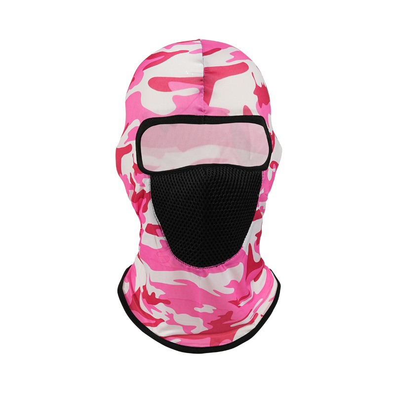 Sombrero estampado de seda de hielo, casco de ciclismo de camuflaje, mascarilla transpirable de primavera y verano, revestimiento, mascarilla de bicicleta, casco, sombrero