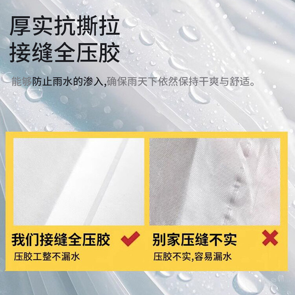 Waterproof travel long raincoat for hiking