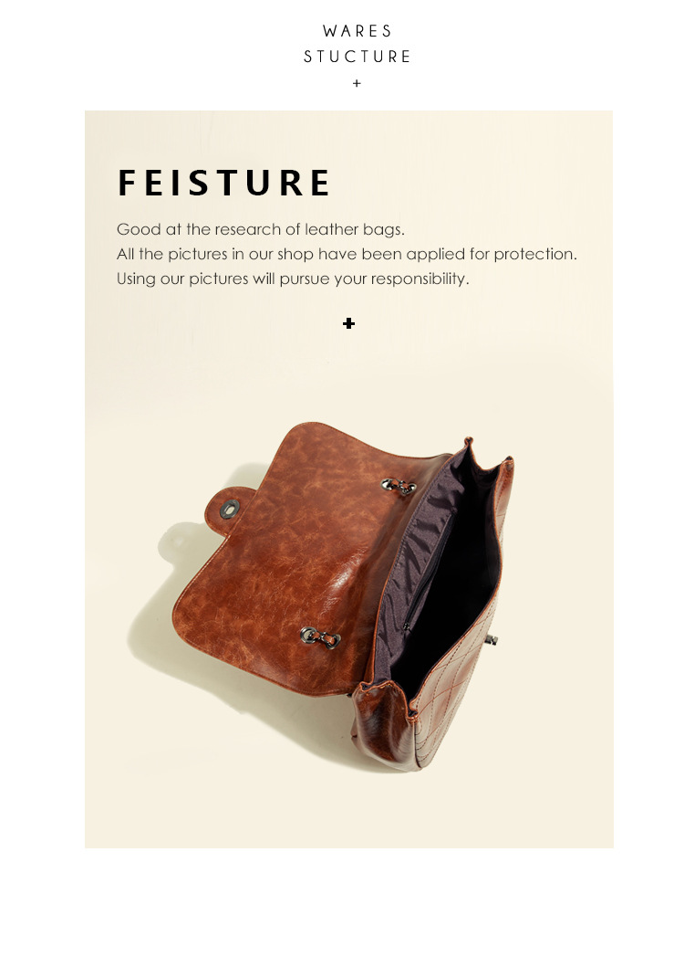 Women's Shoulder Bag Large Capacity Commuter Bag Retro Women's Shoulder Underarm Bag Diamond Grid Chain Women's Bag_voghion.com