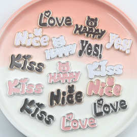 LOVE KISS NICE奶油胶饰品小配件手工diy手机壳贴发夹洞洞鞋材料