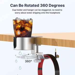 Desktop Water Cup Headphone Stand Two-In-One Student Desktop Water Cup Storage Stand School Bag Hook Stand
