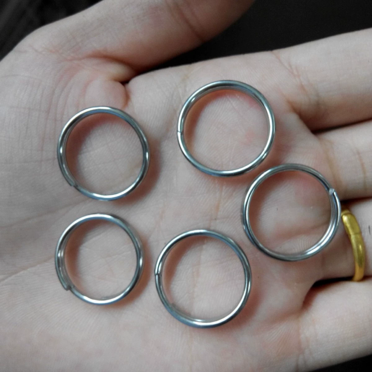 Такелаж из нержавеющей стали с двумя спиральными пружинными пряжками пружинное кольцо соединительное кольцо для ключей подвесное кольцо для ключей