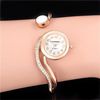 Fashionable bracelet, metal gold watch, watch strap, quartz dial, small dial