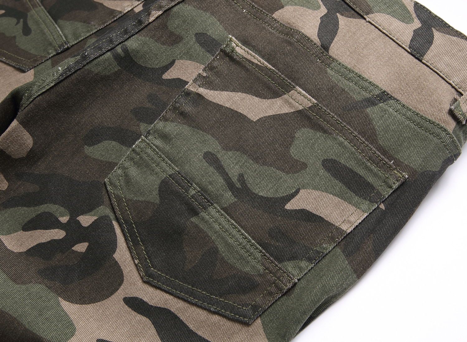 Men's Casual Camouflage Slim-Fit Straight-Leg Cargo Pants With Multiple Pockets (Unisex Slim Straight Style)_mkmklike.com