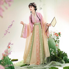 原创【知春】魏晋南北朝复原风仙气汉服女褶衣齐腰破裙夏季新款