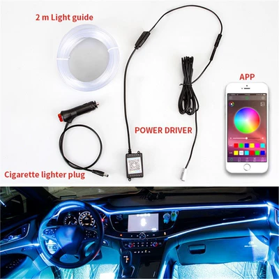 Panel (Dashboard) işıqlandırması – control atmosphere light - split-1-drag-1-2m-optical-fiber-cigarette-lighter-head-mobile-app-model