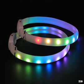 宠物发光项圈狗狗LED发光项圈多色可自由裁剪夜光遛狗项链狗项圈