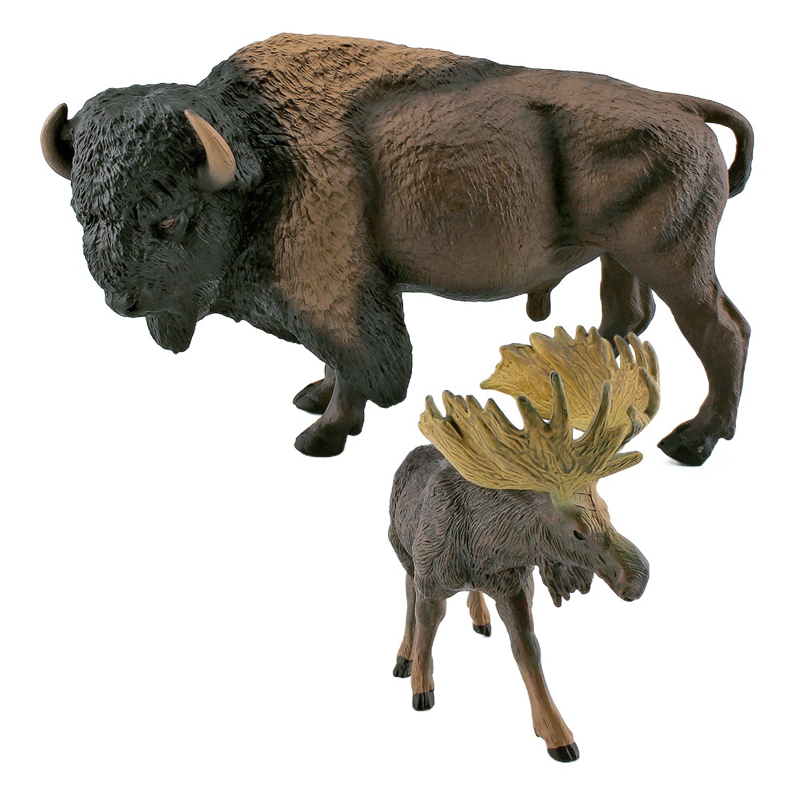 Simulación cognitiva infantil Americana corrida de toros Big Horn ciervos bosque animal modelo decoración hecha a mano decoración de escritorio Amazon