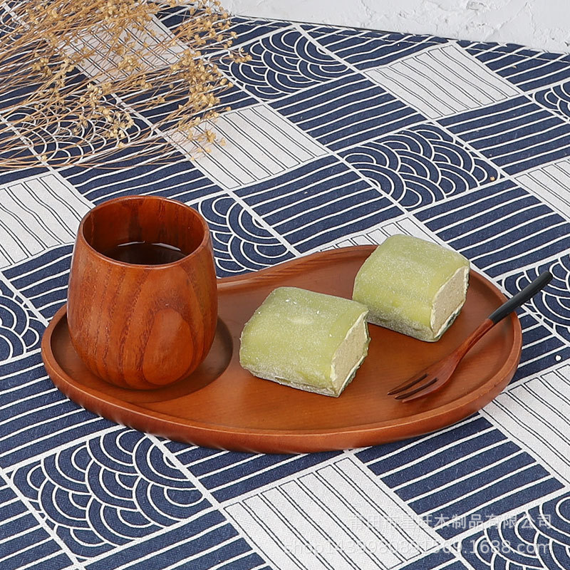 Fuente de origen irregular oval disco restaurante postre creativo universal boda bandeja madera en stock al por mayor