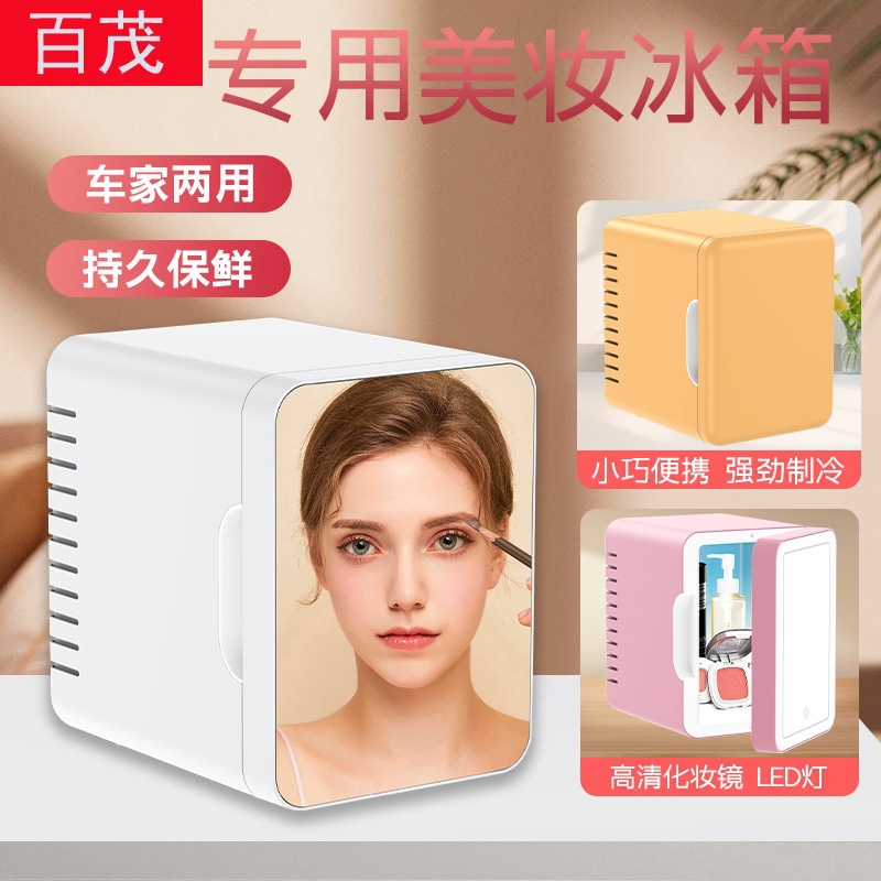 车载美妆冰箱4L迷你小冰箱车用化妆镜家用护肤品面膜冷藏保温箱