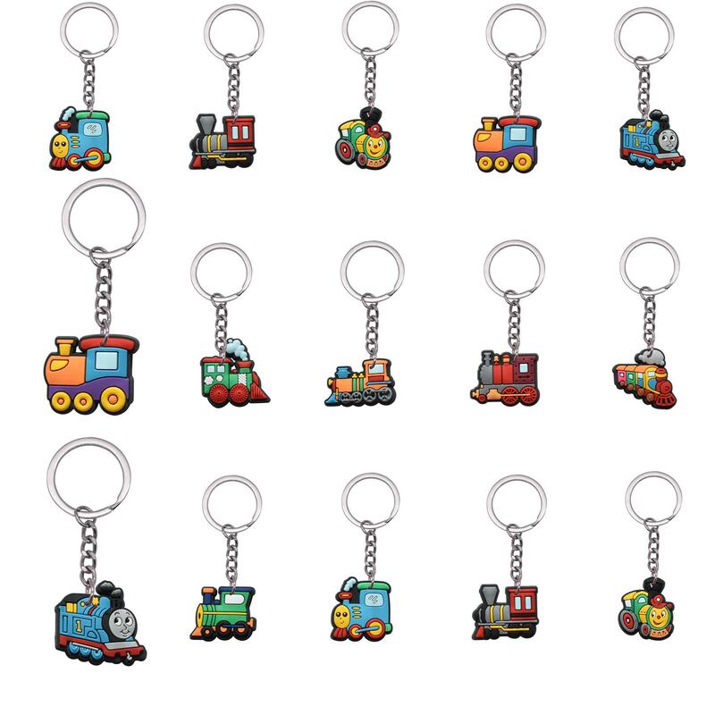 Thomas the Tank Engine Cross-Border Cartoon Keychain Pvc Soft Rubber Keychain Bag Pendant Small Gift Wholesale