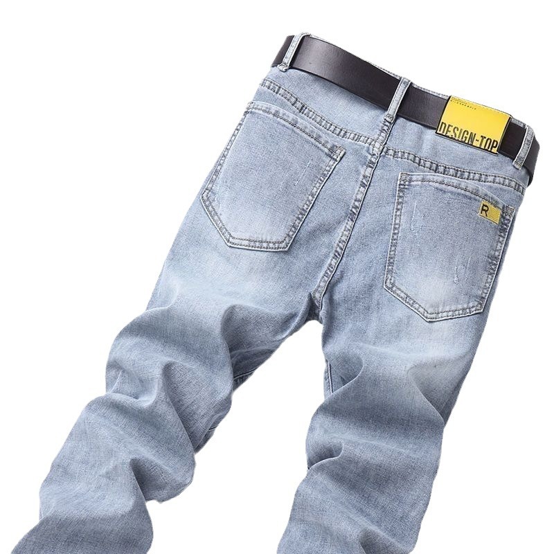 2024 Spring and Autumn New Korean Style Trendy Jeans for Men, slim fit straight tube versatile micro cone fashion casual_voghion.com