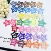 Color drop oil star clip 3.2cm mixed single