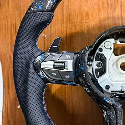 blue foil steering wheel — Steering wheel