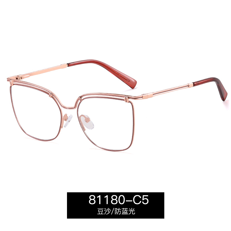 81180 marco de gafas de moda ligero y delgado anteojos de luz azul anteojos de cara delgada con anteojos de miopía anteojos de metal