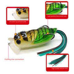 仿生軟餌6.5cm/12.6g 水面系知了蟬仿生假餌蟬仿真路亞餌廠家批發