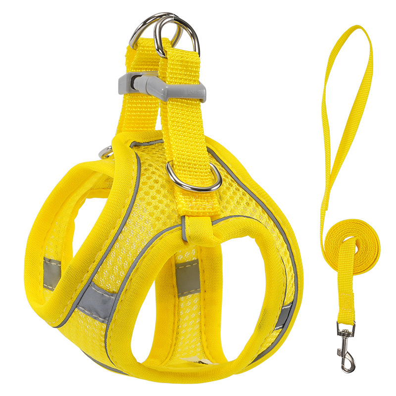 Nuevos productos transfronterizos para mascotas tipo chaleco correa para el pecho para mascotas transpirable reflectante correa para perros gato cuerda para pasear perros image 17