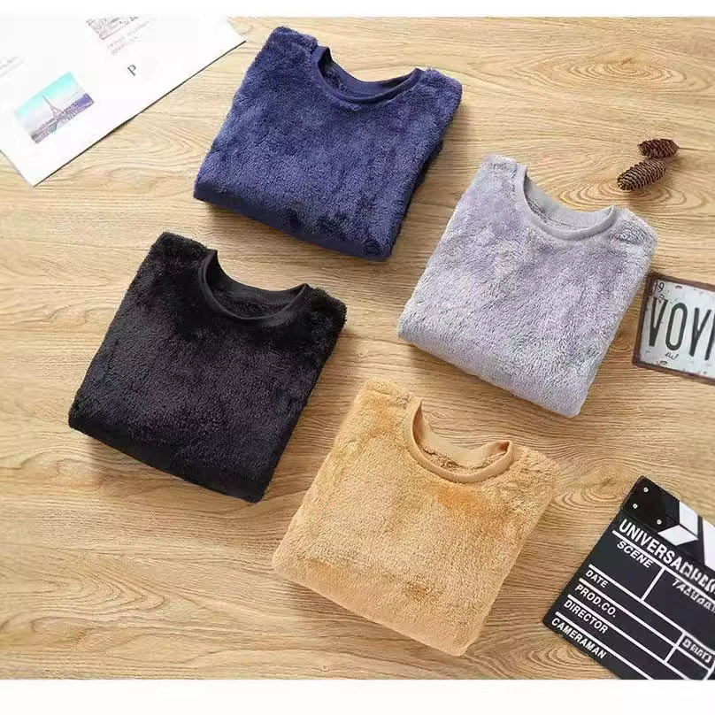 Плюс размер 200 кг ленивый свитер с плотной флисовой подкладкой женский Корейская версия свободного осенне-зимнего двустороннего пуловера из кораллового флиса