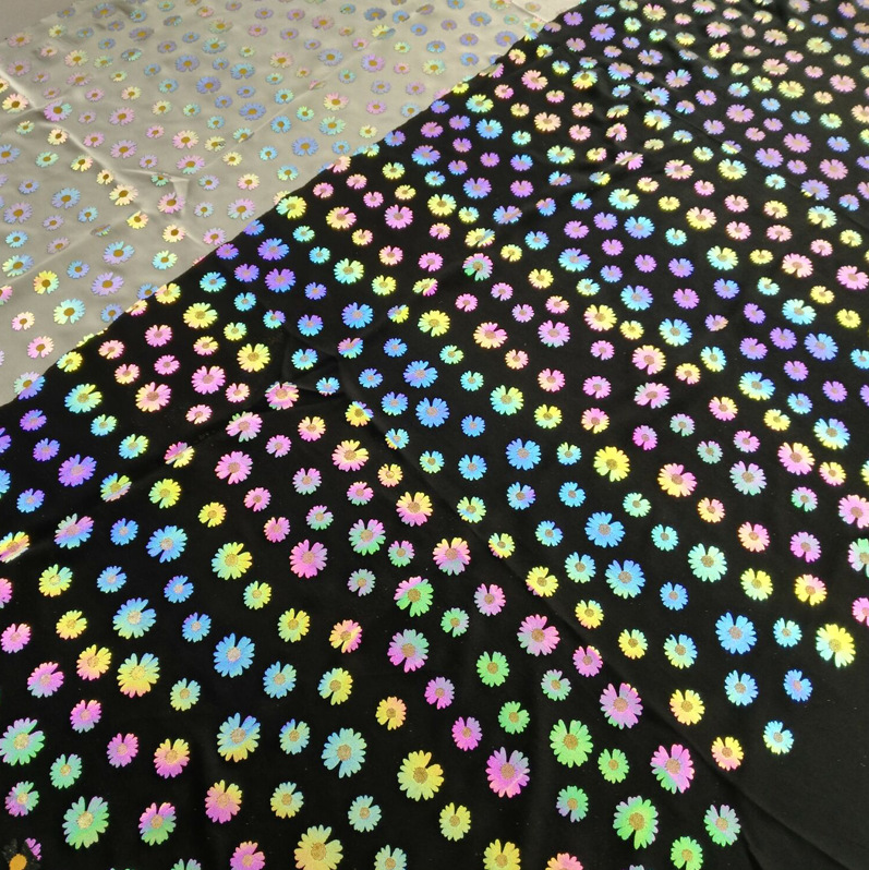 다채로운 국화 인쇄 스트레치 천