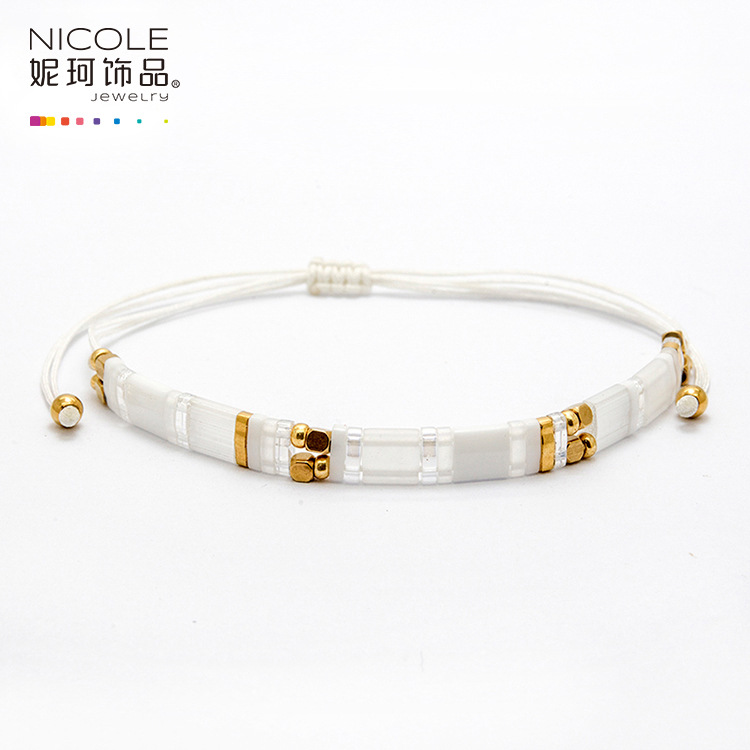 Europa y América pulsera personalizada playa verano TILA joyería con cuentas insta Internet celebridad Bohemia joyería de Nike image 21