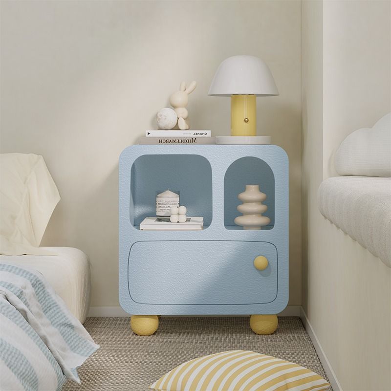 Trendy Dopamine-Colored Bedside Cabinet, Simple Modern Style, Ins Bedroom Storage Cabinet, Small Apartment Small Cabinet