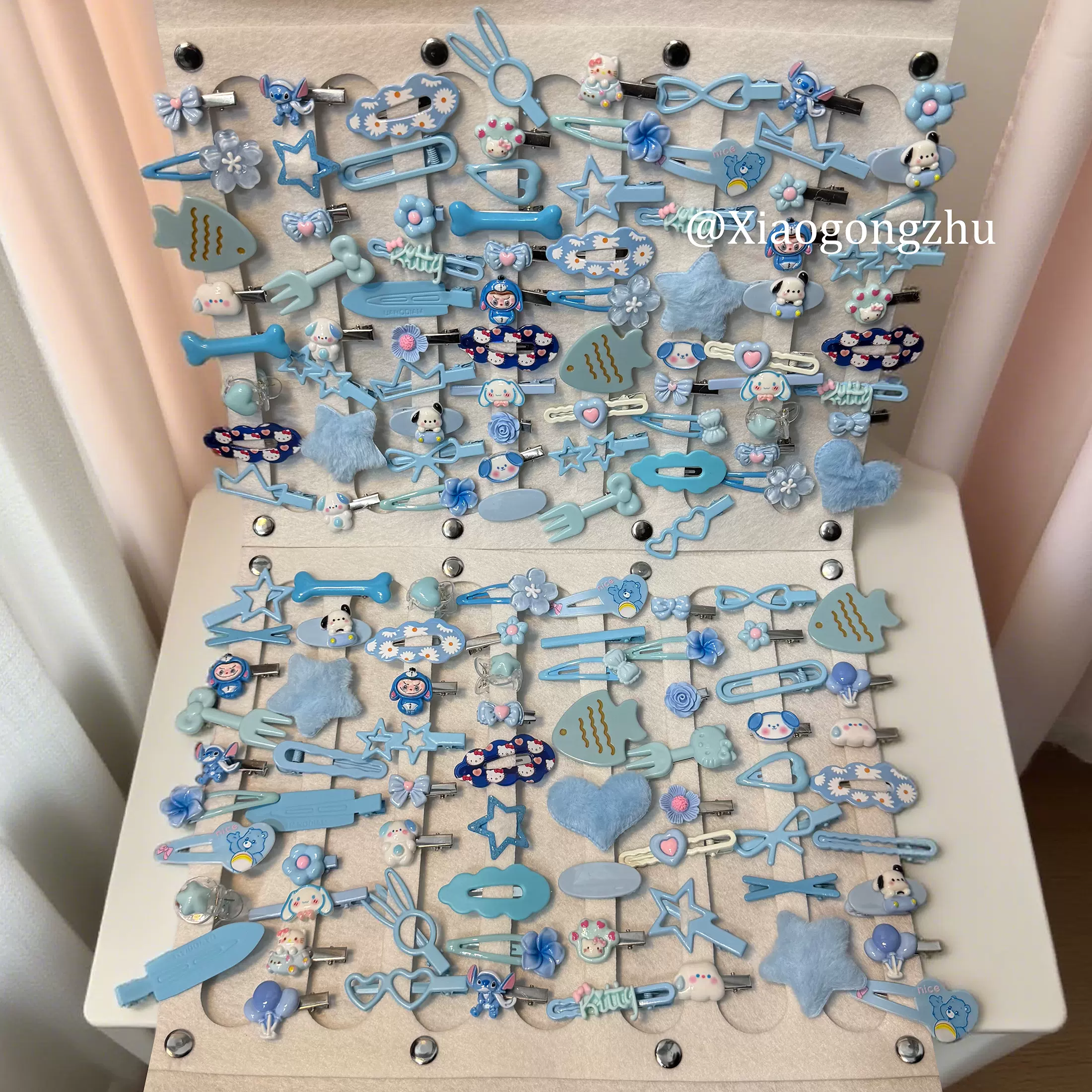 越南爆款发夹50个可爱发夹套装甜美少女心刘海夹日系卡通头饰组合