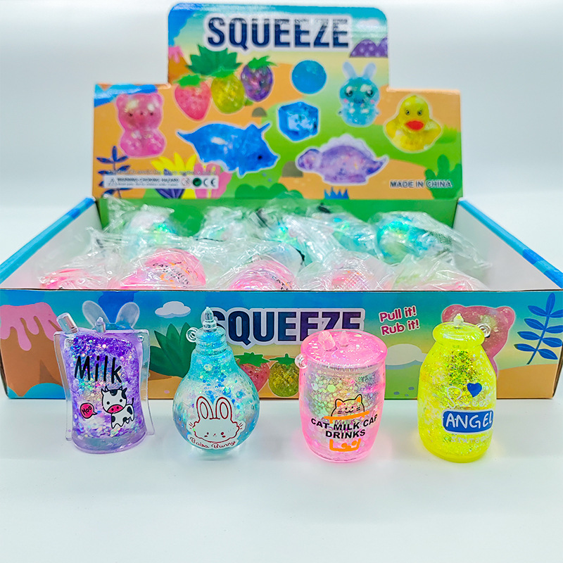 New Stress-Relief Mini Maltose Milk Tea Cup Squishy Toy for Children, Realistic Creative Venting Slow Rebound