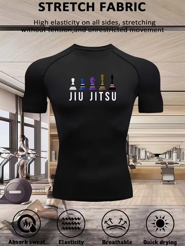 Purchase men's quick-drying compression fitness apparel, suitable for training, jiu-jitsu, yoga, and outdoor activities
