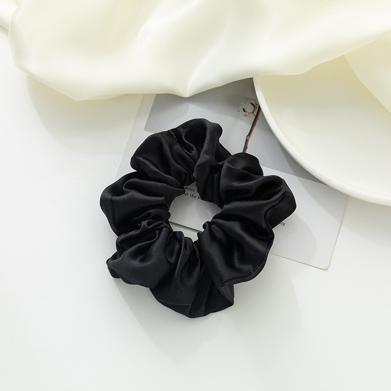19 Mmi lazo para el cabello de seda 5cm gran celebridad de Internet lazo para el cabello de intestino grueso de color sólido simple círculo de intestino grueso coreano spot al por mayor