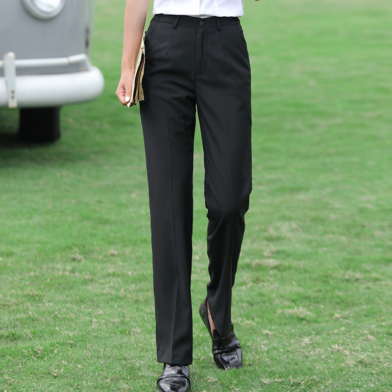 Bamboo Fiber Pants Women's Professional Cargo Pants Bank Work Dress Suit Work Pants Summer Skinny Straight Suit